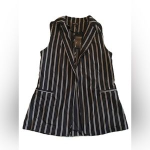 Michel Fashion Small Open Front Sleeveless Vest NWT